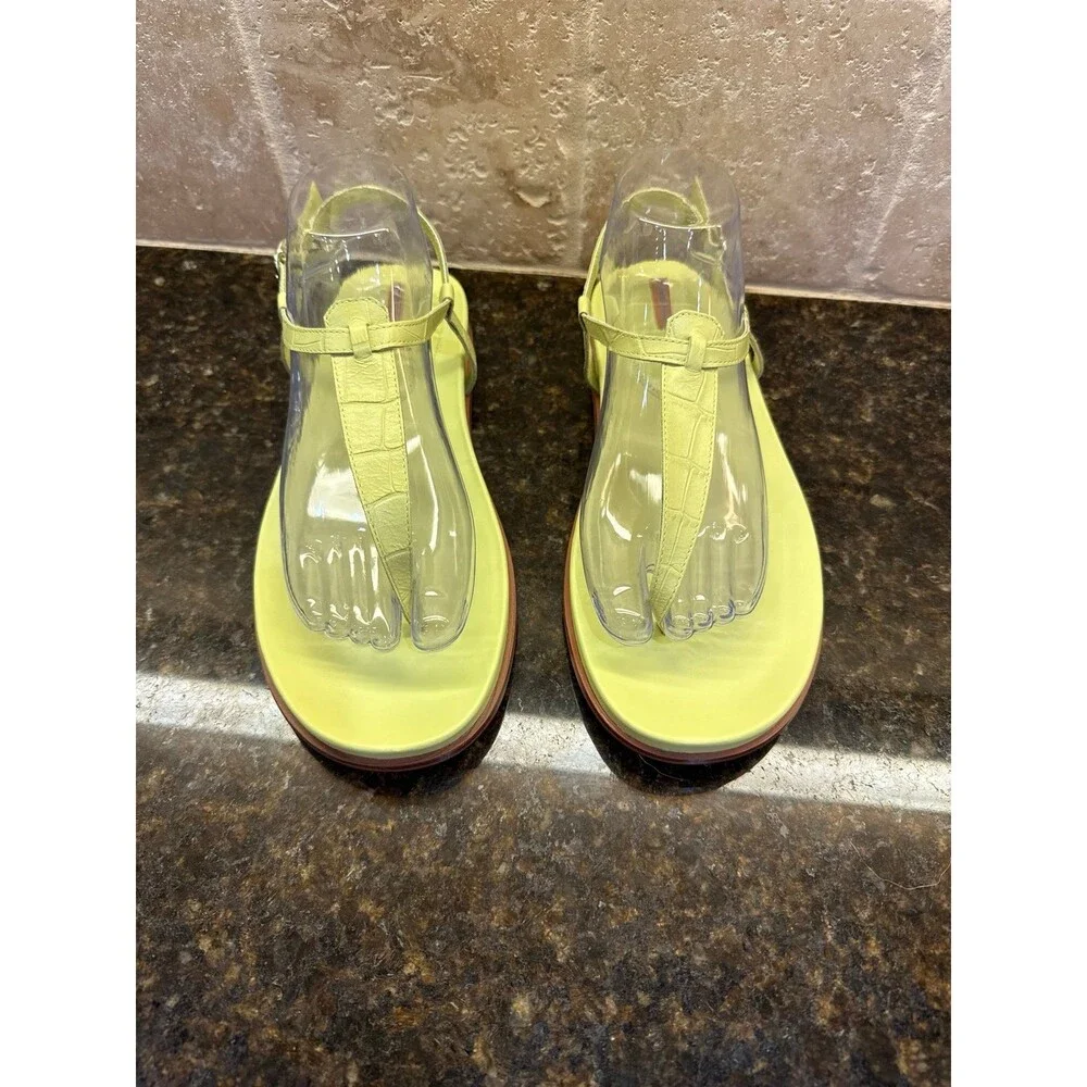Sam Edelman Naomi Thing Sandal Lime Croc Size 9 NEW